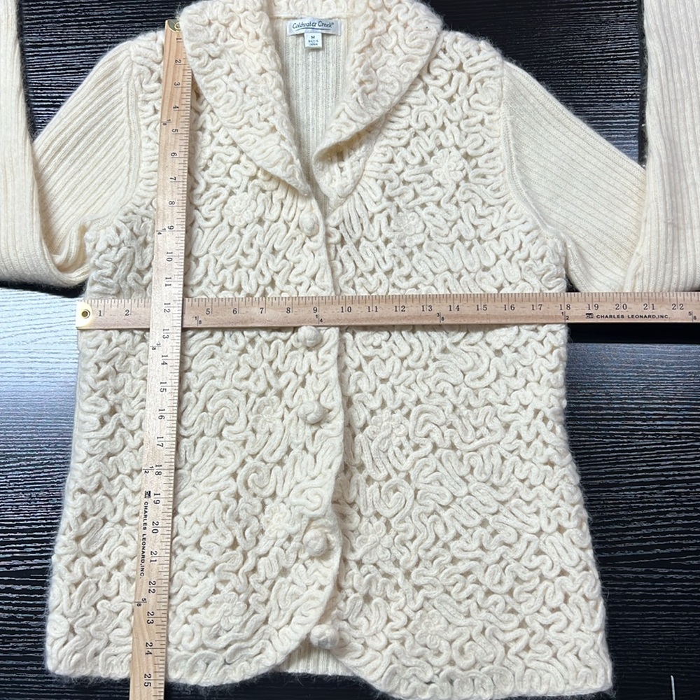 Coldwater Creek‎ Cardigan Wool Angora Blend Button Front - Picture 5 of 5